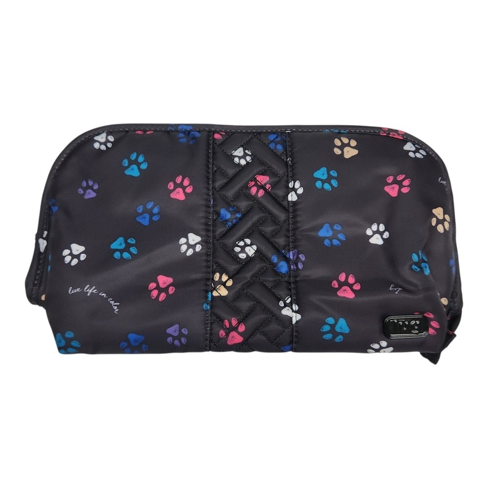 NEW Lug Travel Cosmetic Bag Flash Paws‎ Black Organizer